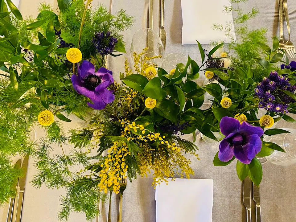 Event decor with flowers